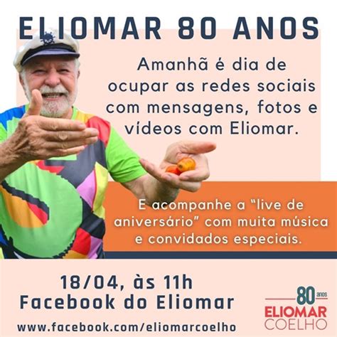 Eliomar 8 0 neste domingo 18 às 11 horas Eliomar Coelho PSOL O