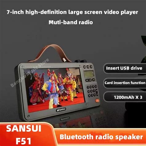 Sansui Radio Fm Port Til F Con Pantalla Led De Pulgadas Altavoz