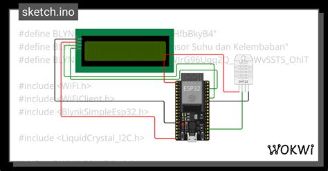 Sensor Suhu Dan Kelembaban Wokwi ESP32 STM32 Arduino Simulator