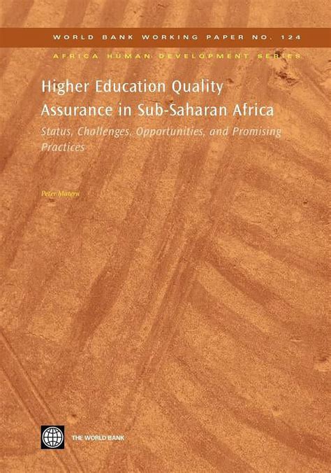 World Bank Working Papers Higher Education Quality Assurance In Sub