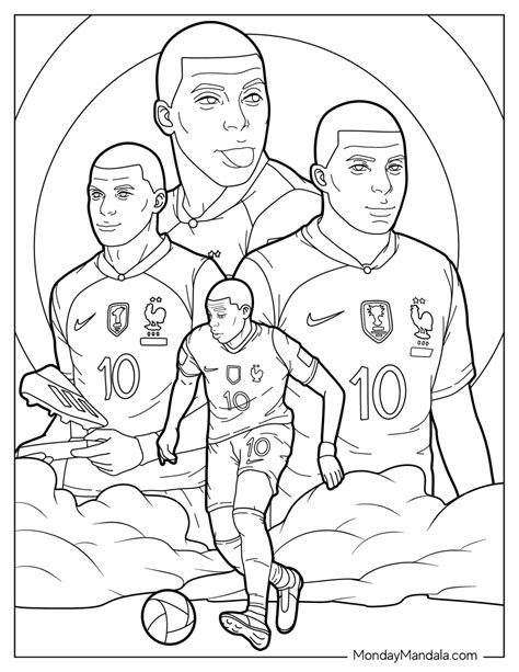 Kylian Mbapp Coloring Pages Free Pdf Printables