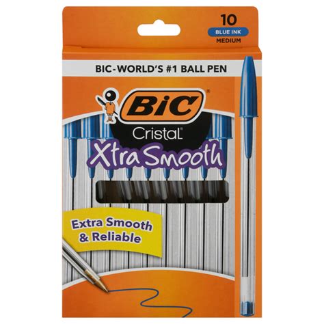 Save On Bic Cristal Ball Point Pens Xtra Smooth Medium Blue Ink Order