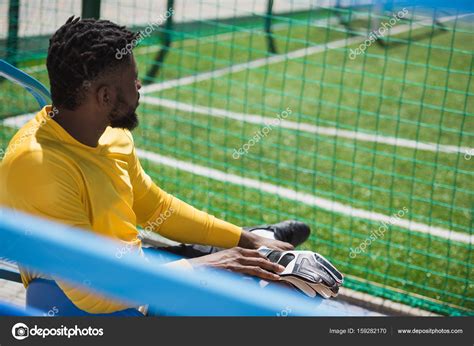 African American Goalkeeper Stock Photo Arturverkhovetskiy