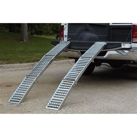 Ultra Tow Folding Arched Steel Loading Ramp Set — 1000 Lb Capacity