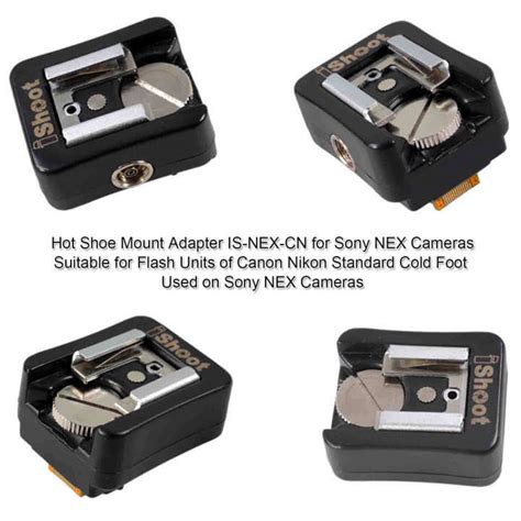 Universal Hot Shoe Mount Adapter For Nikon Flash Sony Nex C Camera