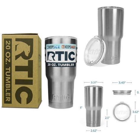 Rtic Tumbler Yeti Rambler Cup Lid Oz 20 Oz Stainless Steel Keeps Cold