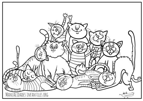 Dibujos De Gatos Para Colorear Manualidades Infantiles