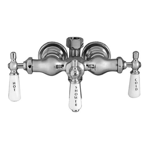 Barclay 3 Handle Wall Mounted Clawfoot Tub Faucet With Diverter And Reviews Wayfair