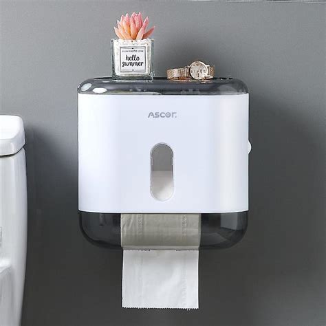 Wall Mounted Toilet Paper Storage Charging Roll Holder Waterproof