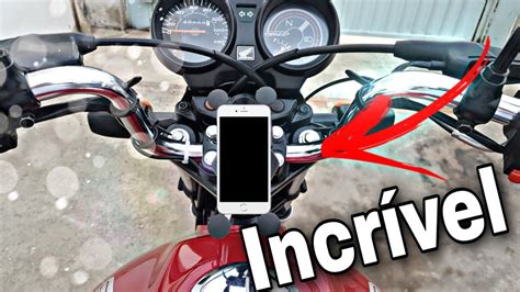 Instalando Suporte Que Carrega Celular Na Moto Fan Youtube