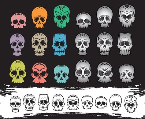 Skull Head Cartoon Vector Art & Graphics | freevector.com