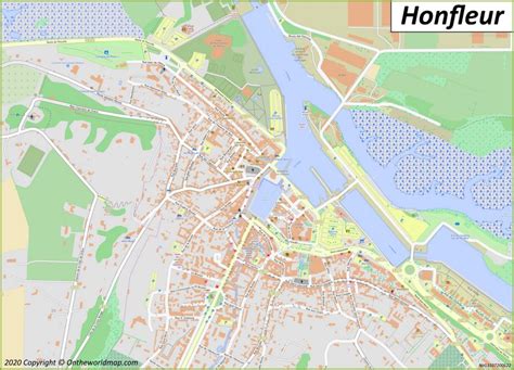 Detailed Map of Honfleur - Ontheworldmap.com