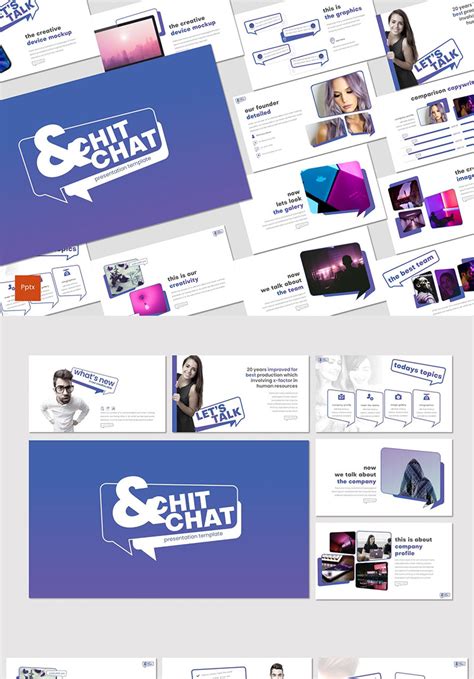 Chit&Chat PowerPoint Template #86815