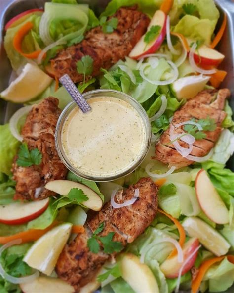 Lemon Grilled Chicken Salad Recipe By Thecooksisterblog