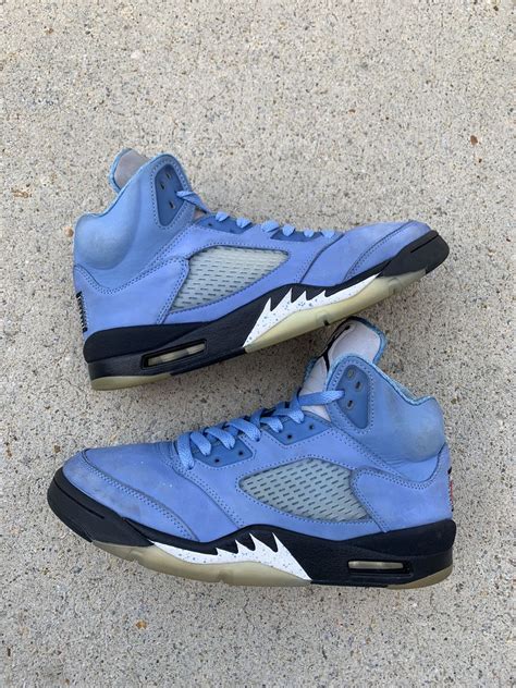 Nike Air Jordan 5 Retro Unc University Blueblack Grailed