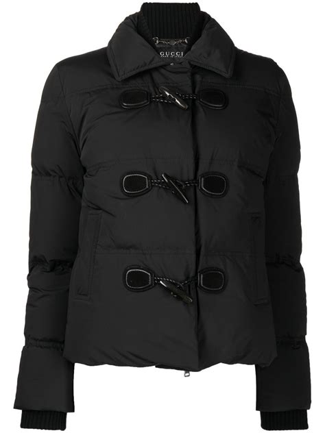 Gucci Padded Duffle Jacket Black Farfetch Uk