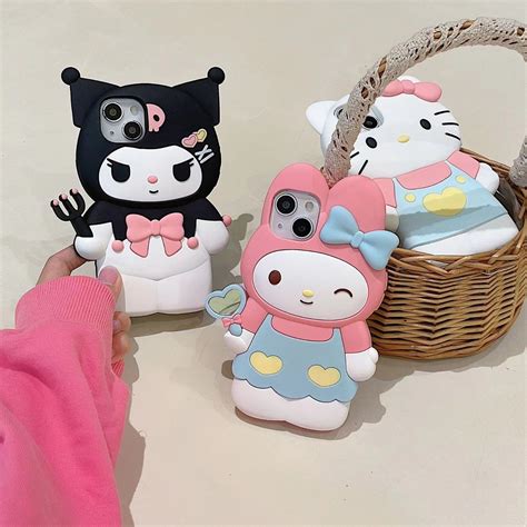 Ruunjoy Sanrio Kuromi Melody Cinnamoroll Ornaments Phone Case For