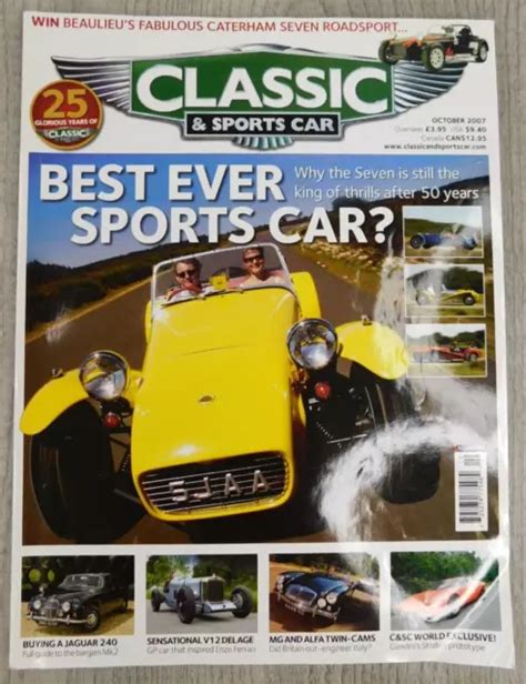 Classic And Sports Car Magazine Oct 2007 Best Ever Jaguar 240 Hobby