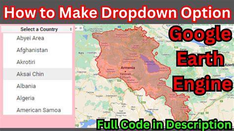 Dropdown Menu In Google Earth Engine Google Earth Engine Tutorial For