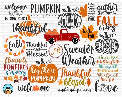 Fall Svg Bundle Fall Svg Autumn Svg Thanksgiving Svg Fall Etsy