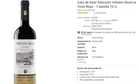 Coto De Imaz Selecci N Vi Edos Reserva Tinto Rioja Por