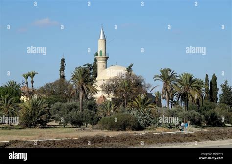 Hala Sultan Tekke Mosque Which Sits On The Edge Of The Salt Lake In