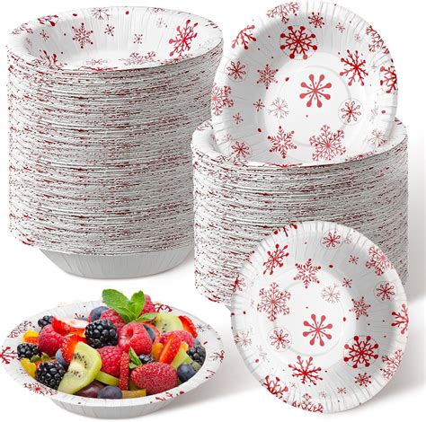 Amazon Sliner 100 Pcs Christmas Paper Bowl Christmas Disposable