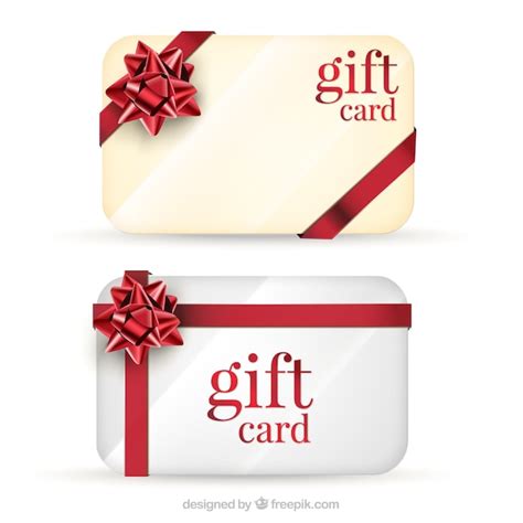 Conjunto De Tarjetas De Regalo Vector Gratis