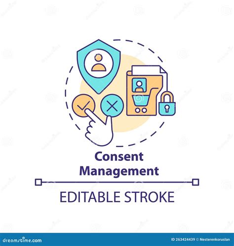 Consent Management Concept Icon Stock Vector Illustration Of Consent