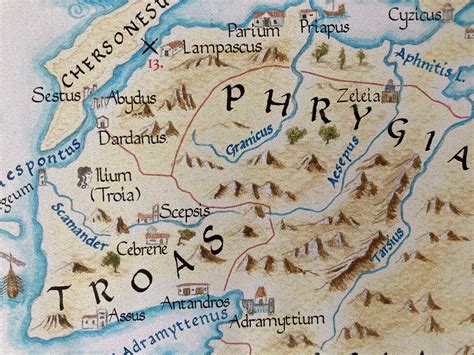 Map Of Ancient Greece 5th Century Bc Etsy Uk