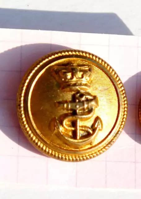 BOUTON UNIFORME RARE MILITAIRE MARINE ARMEE NAVALE ANCRE COURONNE