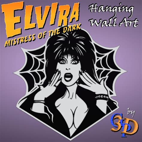 STL File Elvira Mistress Of The Dark Movie Macabre Silhouette Wall Art