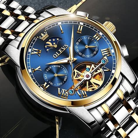 OLEVS Men Mechanical Watch Calendar Luxury Waterproof Fashion Automatic