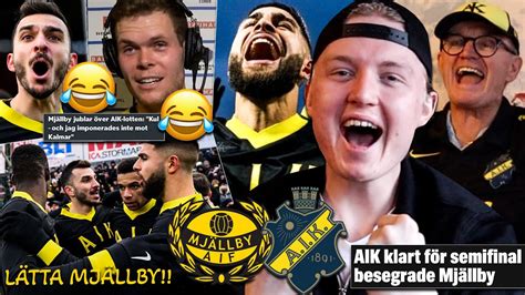 Skrattar B St Som Skrattar Sist Mj Llby Vs Aik Youtube