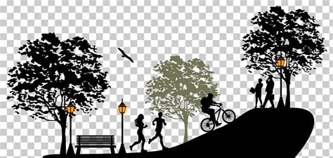 Urban Park Silhouette PNG, Clipart, Black And White, Branch, Brand, Computer Wallpaper, Cycling ...