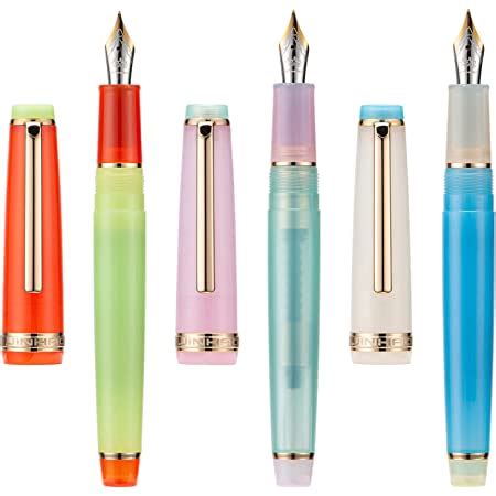 Amazon 3 Jinhao 82 Fountain Pen Transparent Mixed Macaron Color