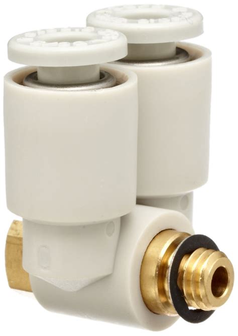 SMC KQ2Z04 M5A PBT Brass Push To Connect Tube Fitting Branch