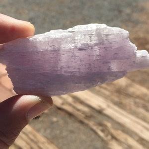 Raw Kunzite Crystal 90mm Large Pink Purple Kunzite Crystal Rough