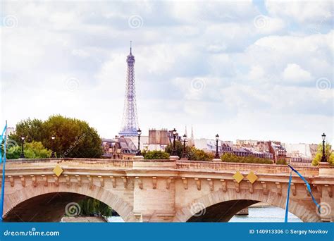 View on the Bridge Pont Des Invalides Paris France Stock Photo - Image ...