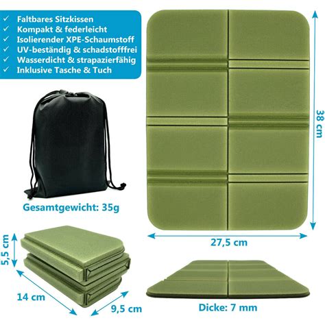 Sitzkissen Faltbar Outdoor Thermo Sitzmatte Kissen Sitzunterlage