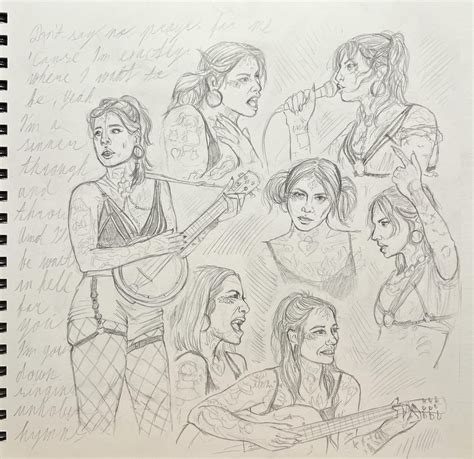 I drew some sketches of Libby Lux from Bridge City Sinners because she