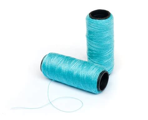 Spool Of Blue Thread Stock Image Image Of Colors Clothing 37596253