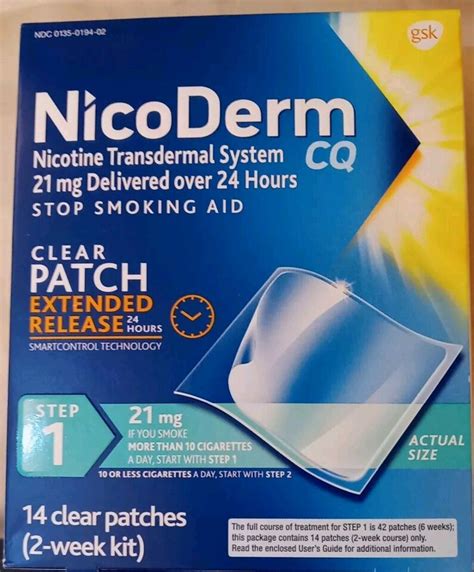 Nicoderm Cq Step Clear Patches Week Kit Exp Stop