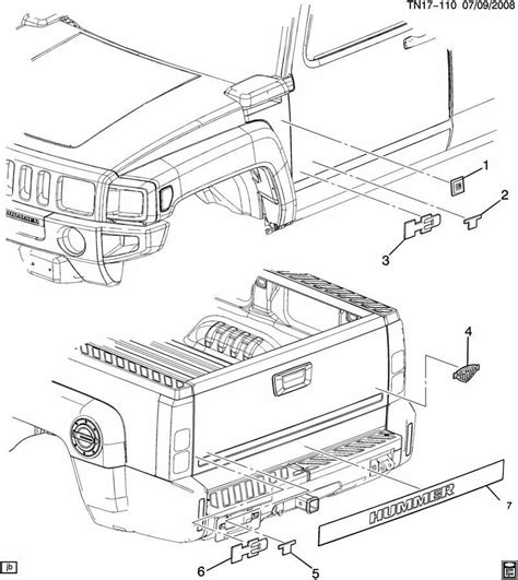 2009 2010 Hummer H3t Genuine Hummer Rear Tailgate Applique Logo New Oem