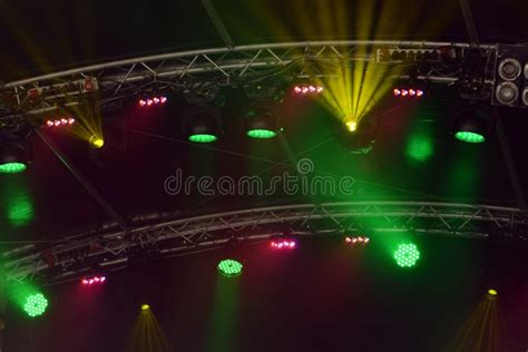 Stage Lights On A Concert Color Stock Photo Image Of Festival Blue