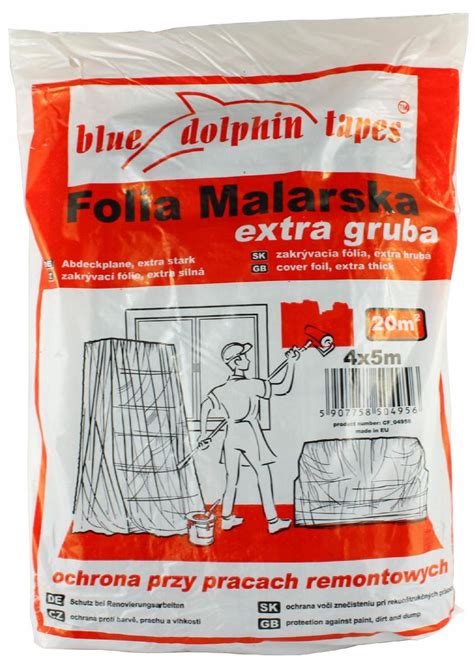 BLUE DOLPHIN Folia Malarska Extra Gruba 4x5m ERLI Pl