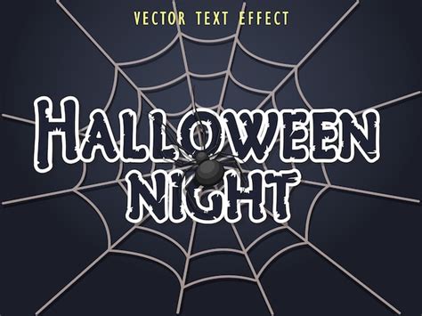 Premium Vector Halloween Night Text Effects Design Text Style