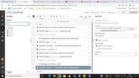 Automation Anywhere A360 How To Read Data From Csv File Youtube