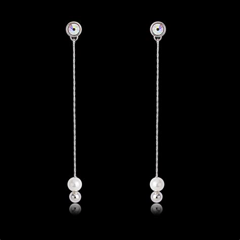 Delicate Artificial Pearl Zinc Alloy Dangle Earrings