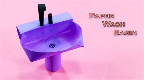 How To Make Mini Paper Wash Basin Sink For Bathroom Origami